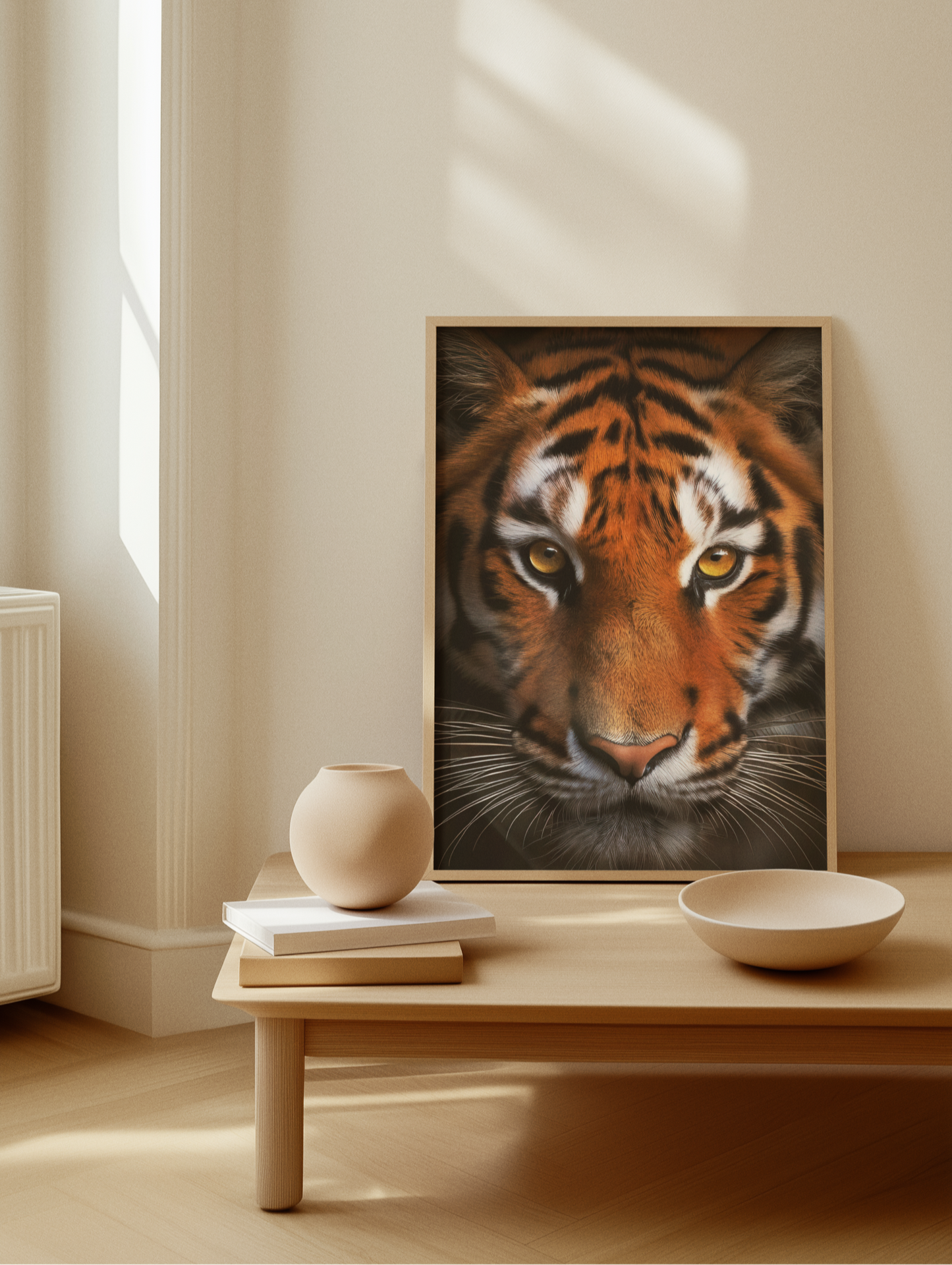Majestic Royal Bengal Tiger Portrait - Digital Art Print - Fierce & Elegant Wildlife Decor - Nature Lover Wall Art - Animal Aesthetic