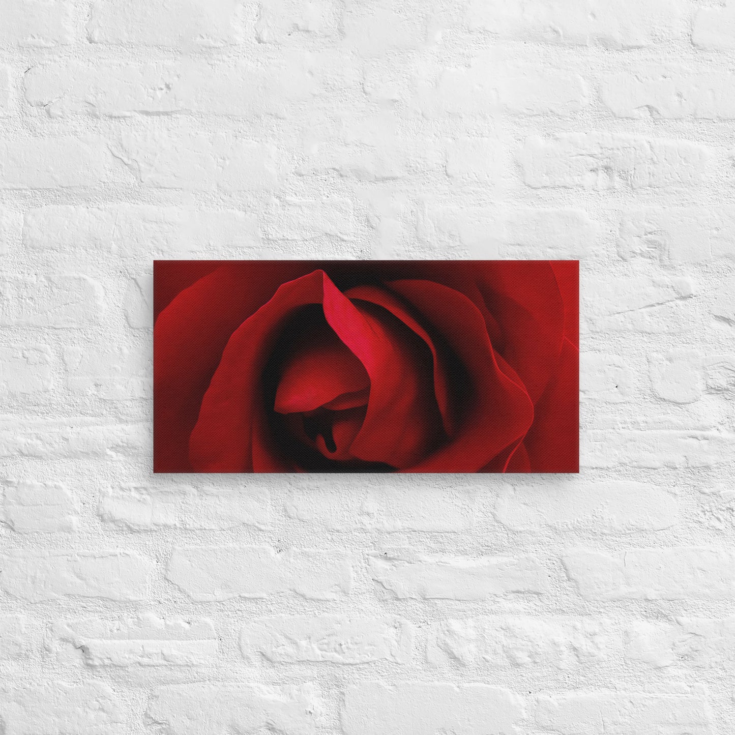 Vibrant Red Rose Macro Photography Canvas - Perfect For Home, Bedroom, Office Decor & Romantic Occasion Gifts - Nature And Flower Lovers