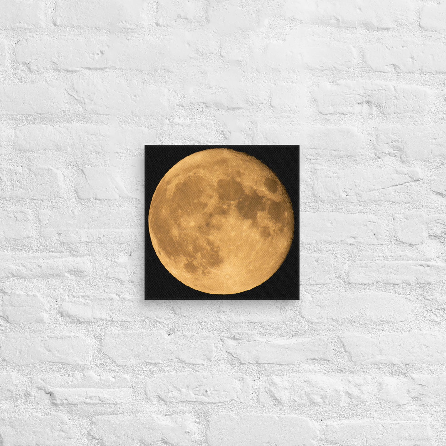 An October Moon Fine Art Canvas - Beautiful Wall Art And Home Décor - Stunning Astro & Lunar Photography - Perfect Seasonal Gift Everyone
