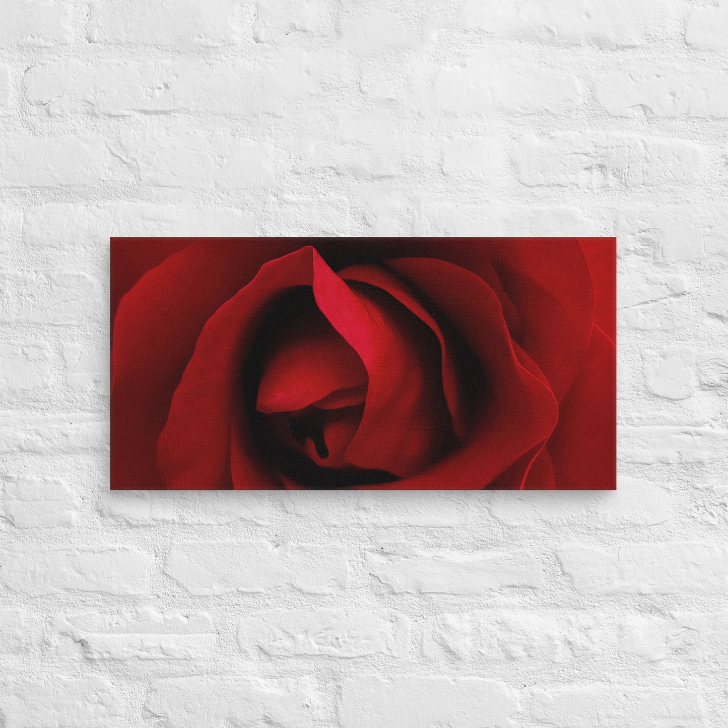 Vibrant Red Rose Macro Photography Canvas - Perfect For Home, Bedroom, Office Decor & Romantic Occasion Gifts - Nature And Flower Lovers