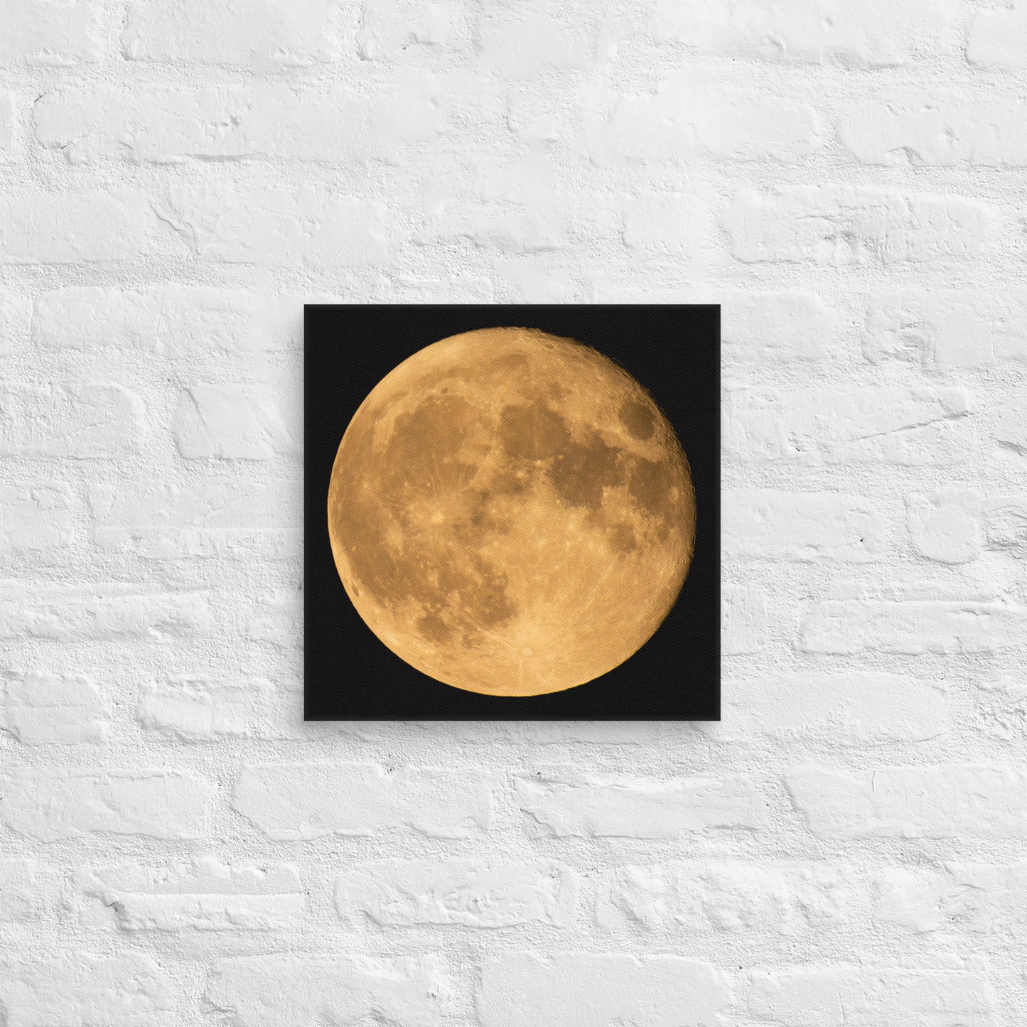 An October Moon Fine Art Canvas - Beautiful Wall Art And Home Décor - Stunning Astro & Lunar Photography - Perfect Seasonal Gift Everyone