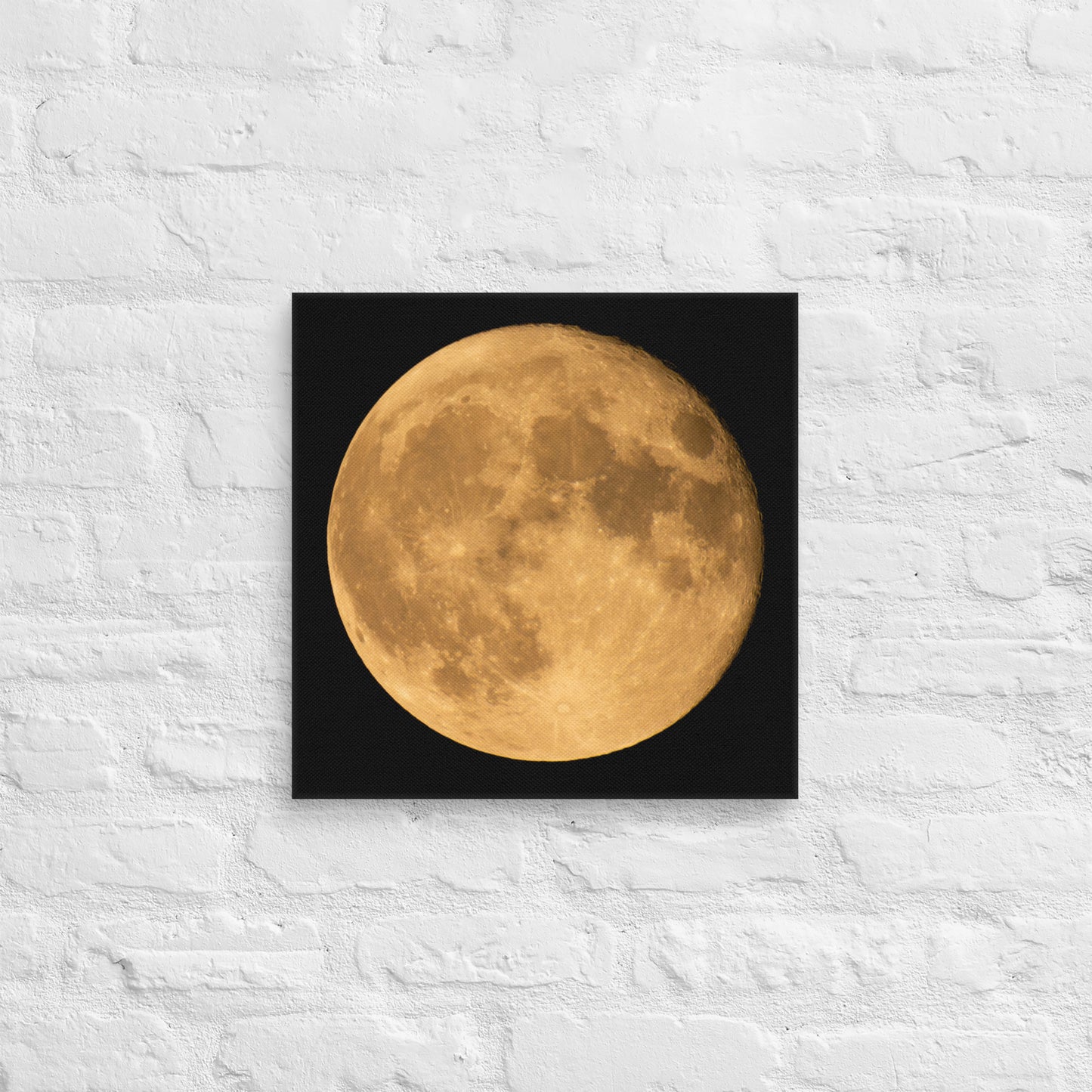 An October Moon Fine Art Canvas - Beautiful Wall Art And Home Décor - Stunning Astro & Lunar Photography - Perfect Seasonal Gift Everyone