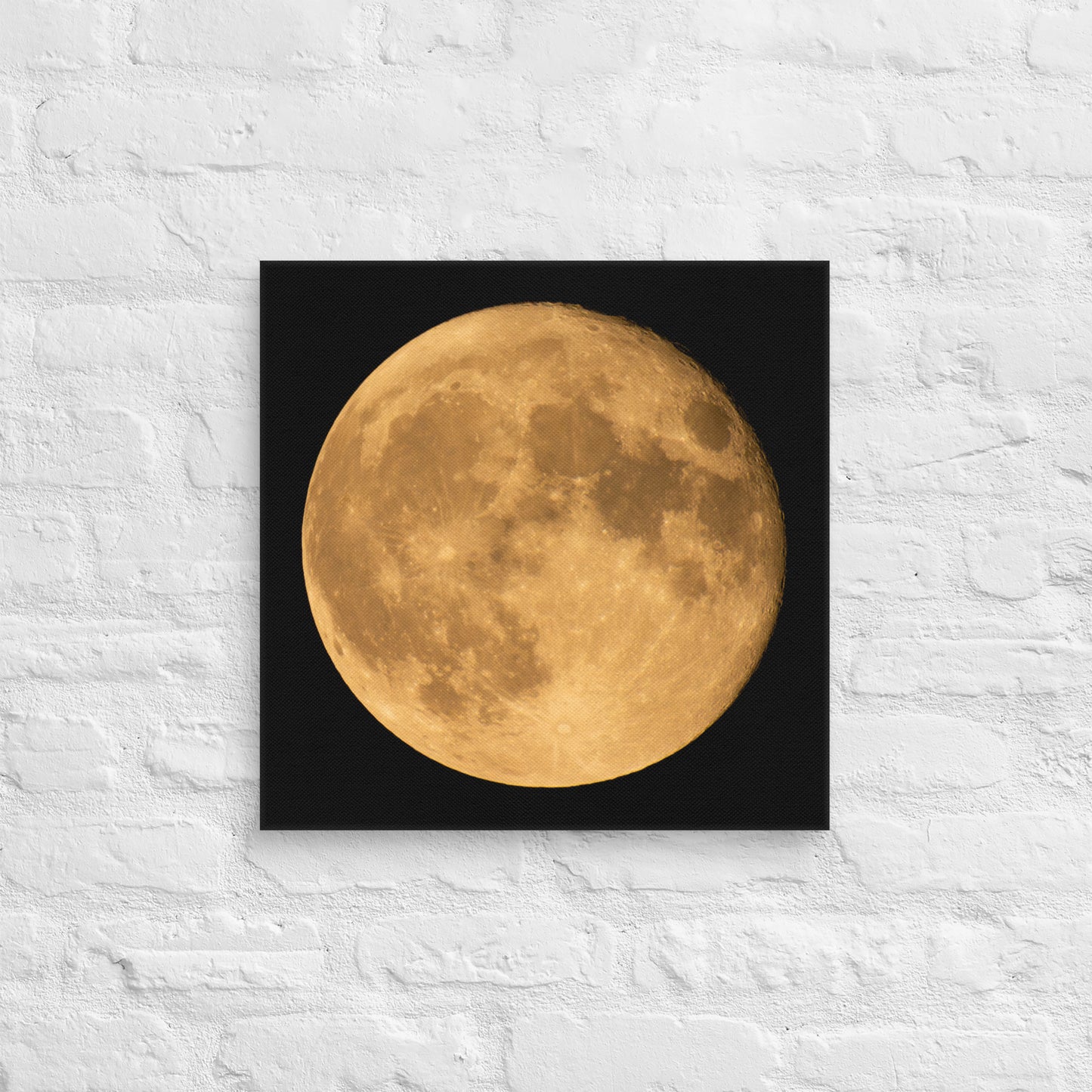 An October Moon Fine Art Canvas - Beautiful Wall Art And Home Décor - Stunning Astro & Lunar Photography - Perfect Seasonal Gift Everyone