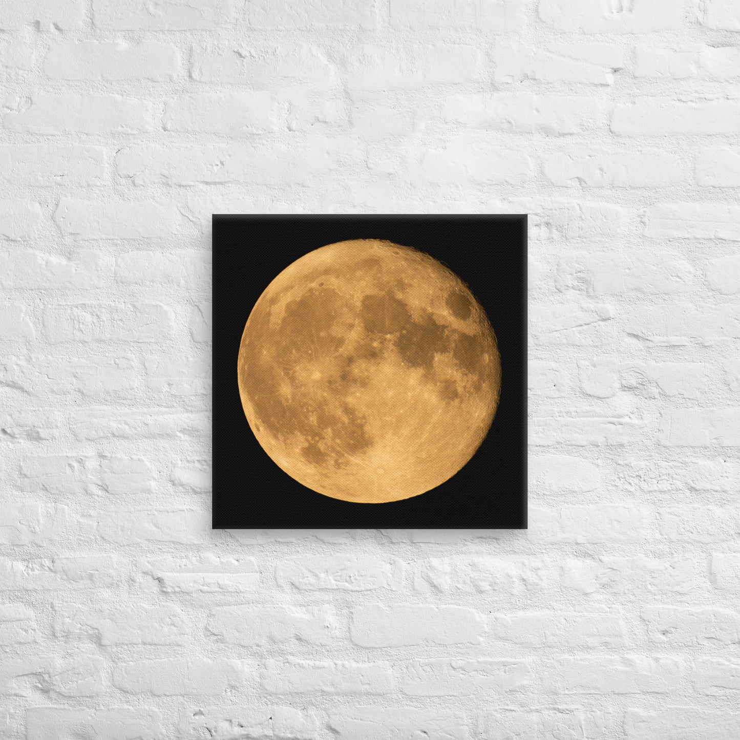 An October Moon Fine Art Canvas - Beautiful Wall Art And Home Décor - Stunning Astro & Lunar Photography - Perfect Seasonal Gift Everyone