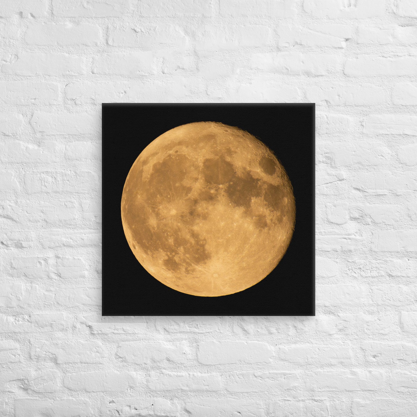 An October Moon Fine Art Canvas - Beautiful Wall Art And Home Décor - Stunning Astro & Lunar Photography - Perfect Seasonal Gift Everyone