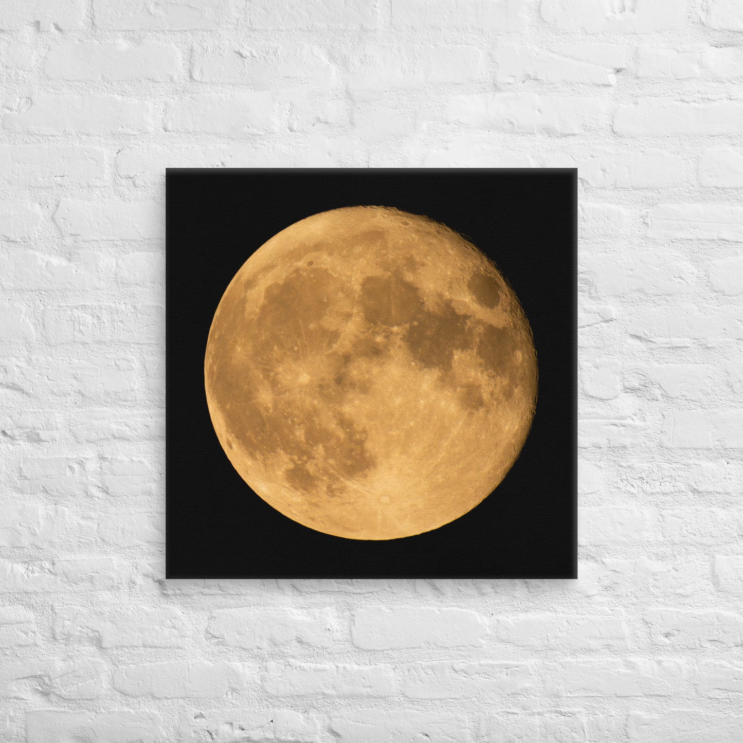 An October Moon Fine Art Canvas - Beautiful Wall Art And Home Décor - Stunning Astro & Lunar Photography - Perfect Seasonal Gift Everyone