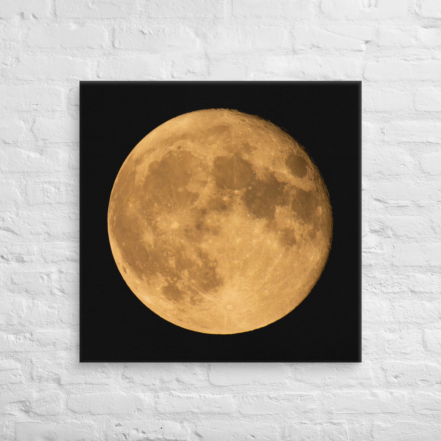 An October Moon Fine Art Canvas - Beautiful Wall Art And Home Décor - Stunning Astro & Lunar Photography - Perfect Seasonal Gift Everyone
