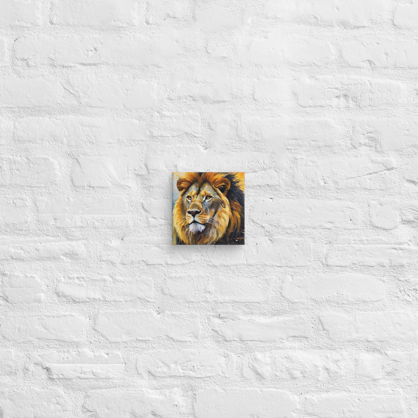 Majestic African Lion Oil Painting Canvas - Vibrant Home & Country Wall Decor - Perfect Stylish For Gift Friends, Nature And Wildlife Lovers