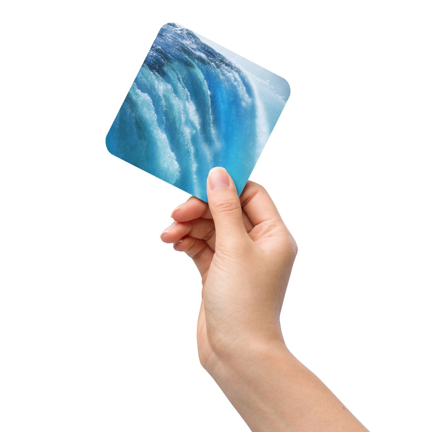 Stunning Niagara Falls Cork-Back Coaster - Beautiful Vibrant Blue Photograph, Nature-Inspired Home Décor, Unique Gift Idea For Travel Lovers