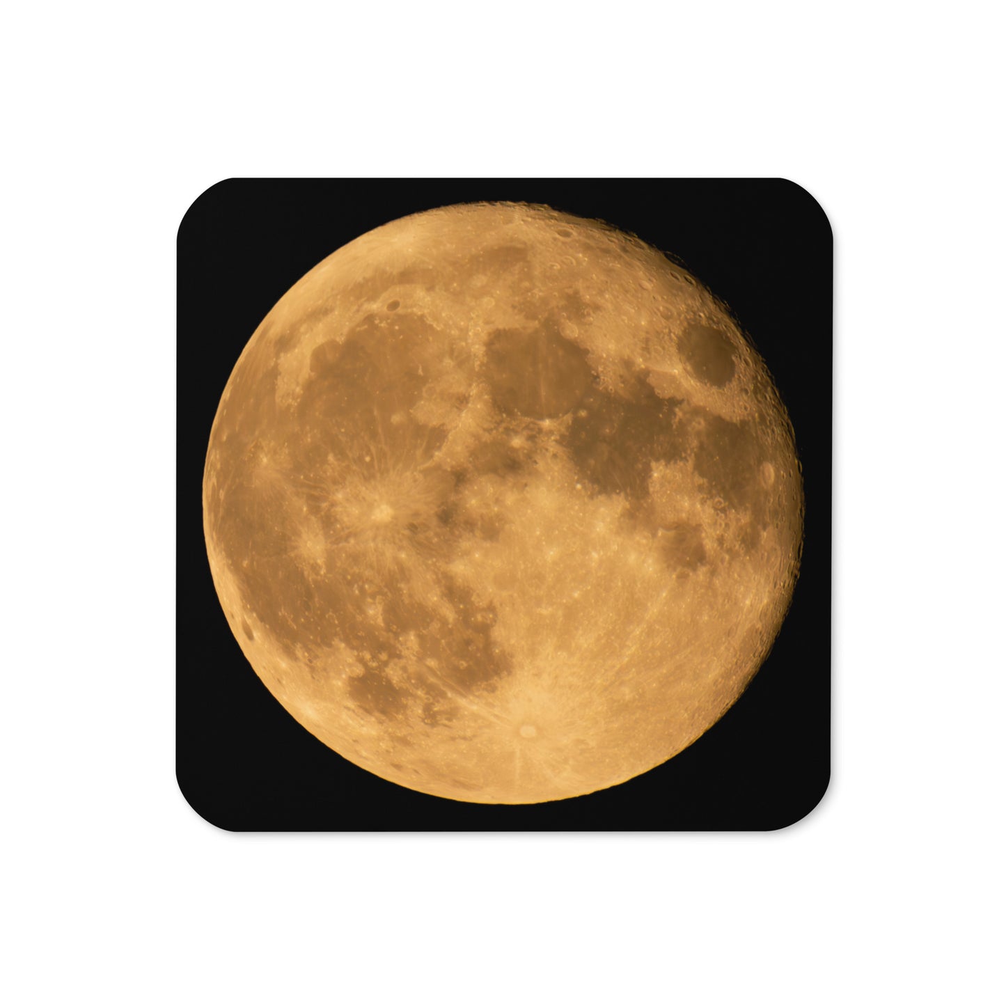 Cork-Back Drink Coaster With Autumn Moon Photography – Perfect For Kitchen, Cafe, Home And Office Décor - Seasonal Gift For Friends & Family