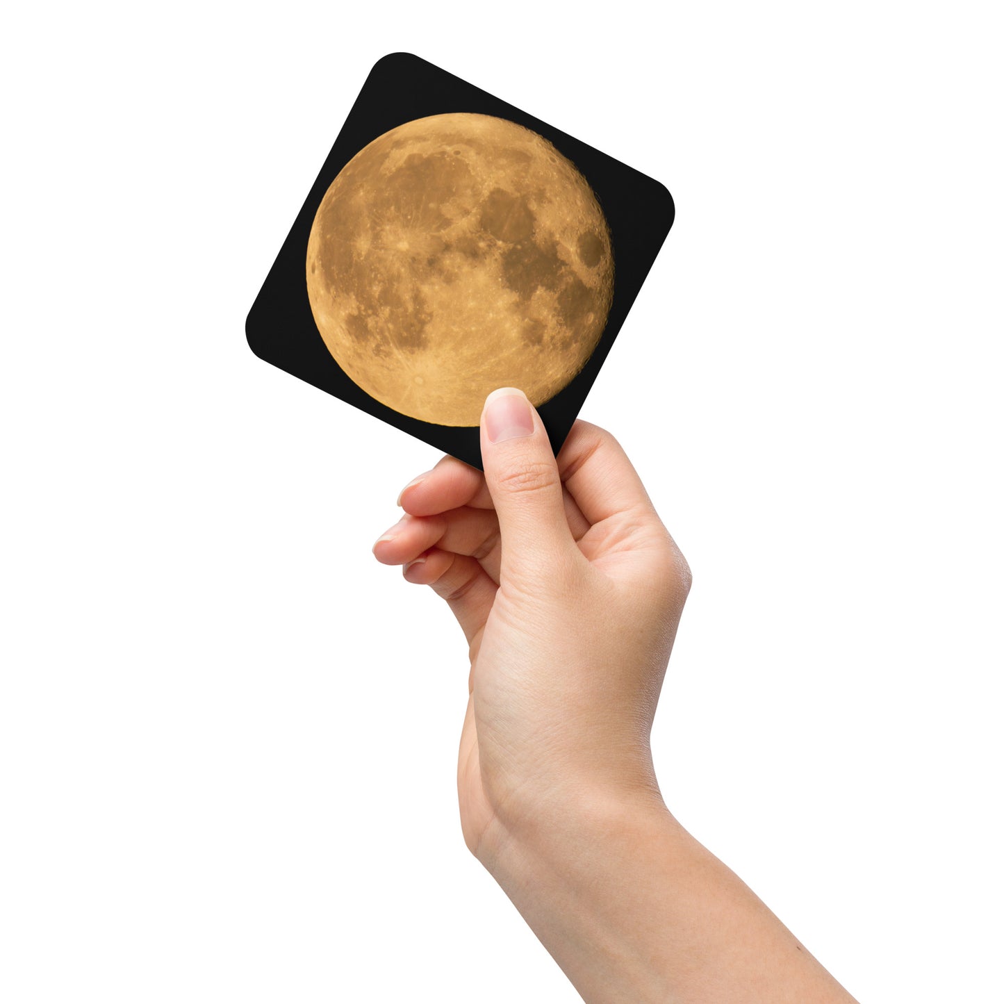 Cork-Back Drink Coaster With Autumn Moon Photography – Perfect For Kitchen, Cafe, Home And Office Décor - Seasonal Gift For Friends & Family
