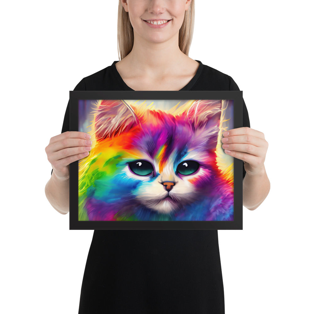 cat, feline, cats, pets, rainbow, colors, colorful, vibrant,