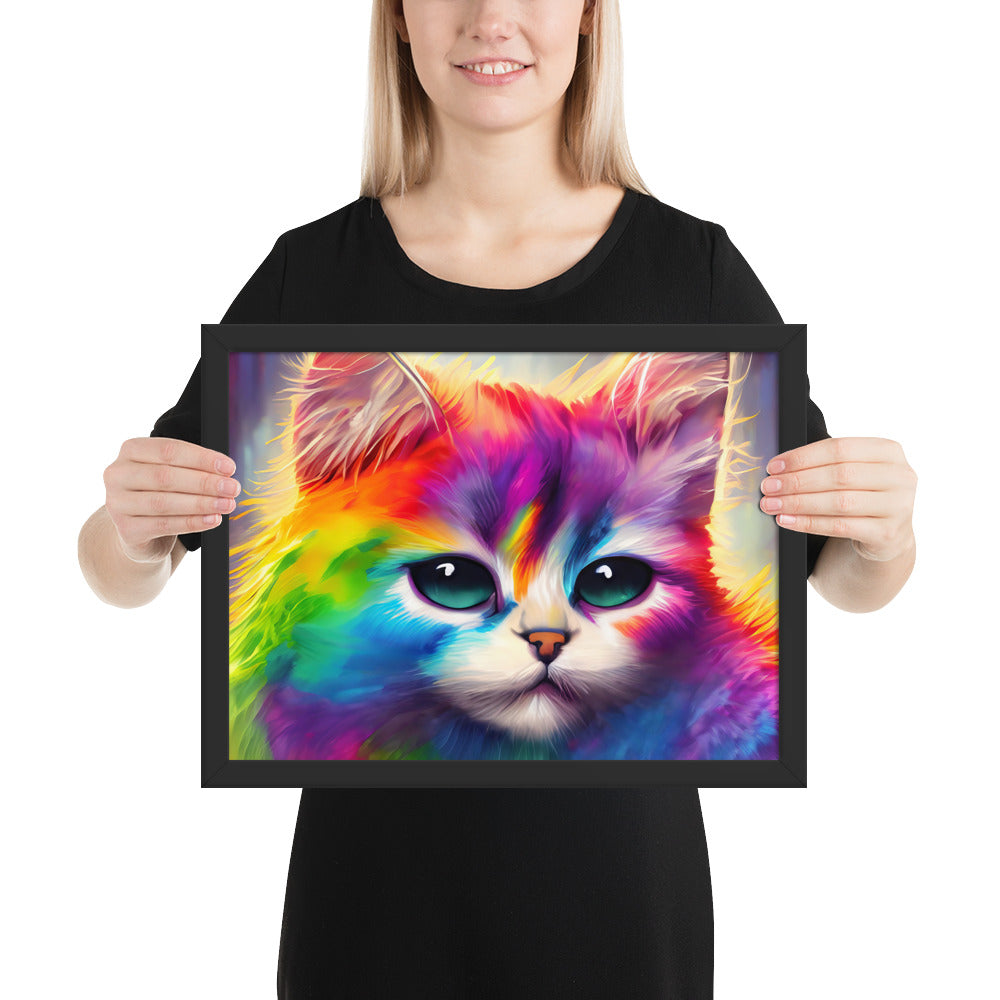 cat, feline, cats, pets, rainbow, colors, colorful, vibrant,