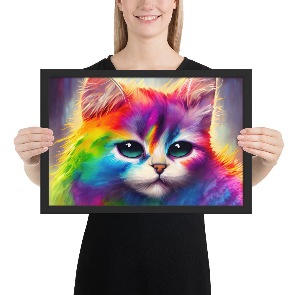 cat, feline, cats, pets, rainbow, colors, colorful, vibrant,