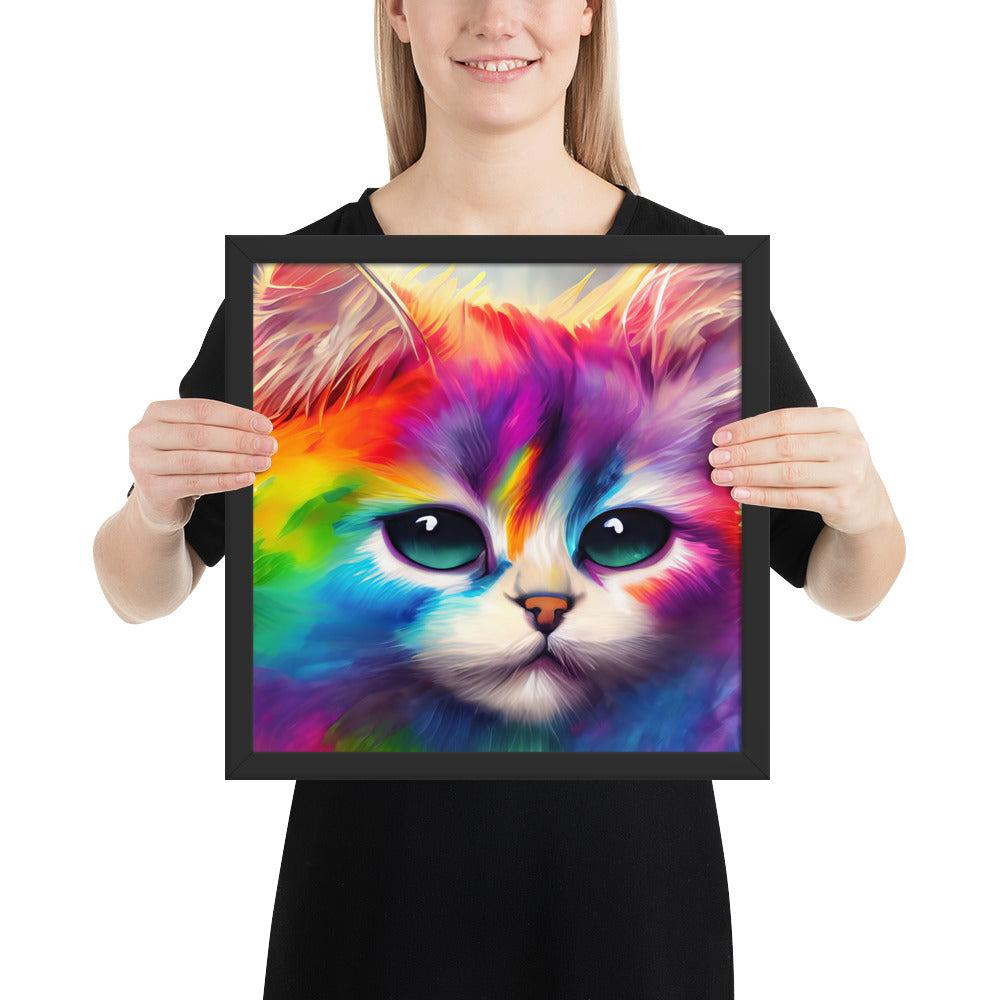 cat, feline, cats, pets, rainbow, colors, colorful, vibrant,