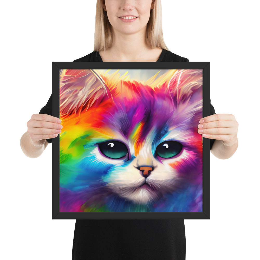 cat, feline, cats, pets, rainbow, colors, colorful, vibrant,