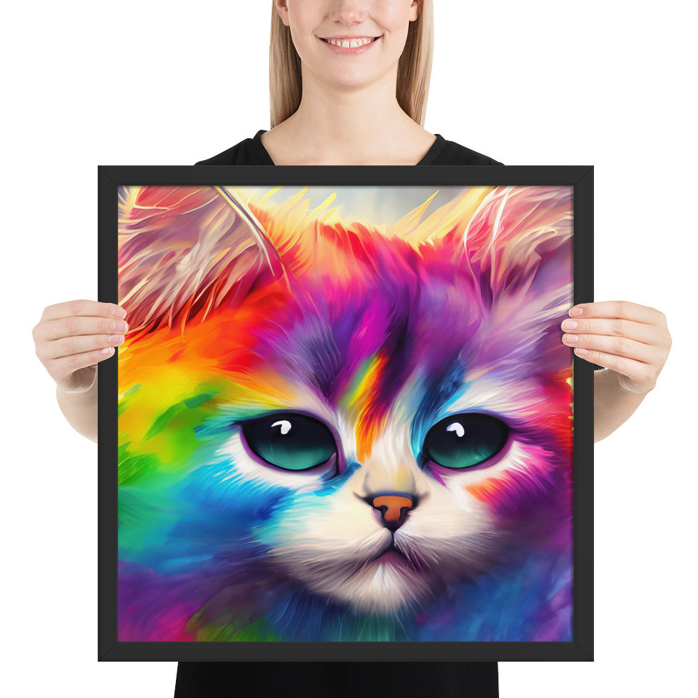 cat, feline, cats, pets, rainbow, colors, colorful, vibrant,