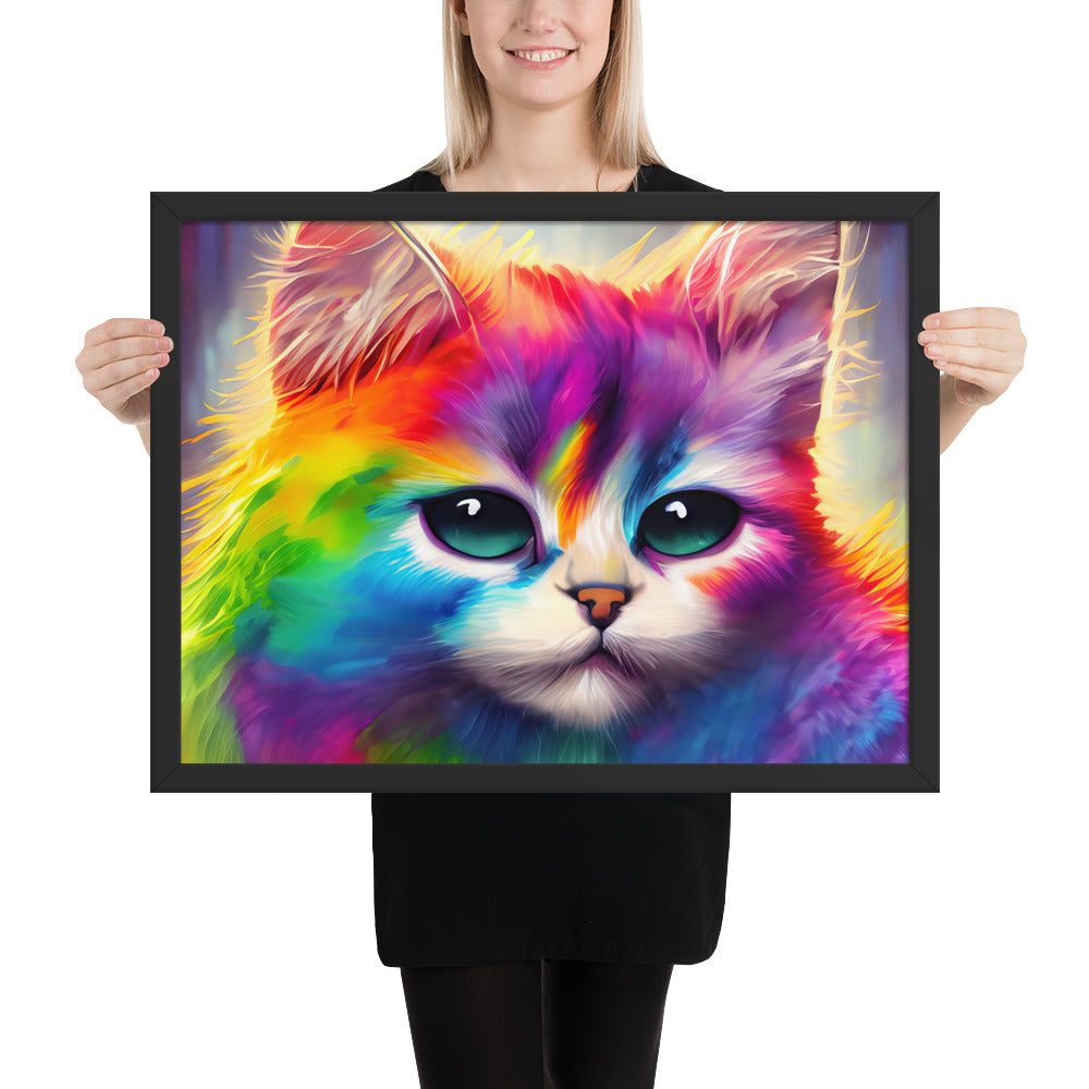 cat, feline, cats, pets, rainbow, colors, colorful, vibrant,