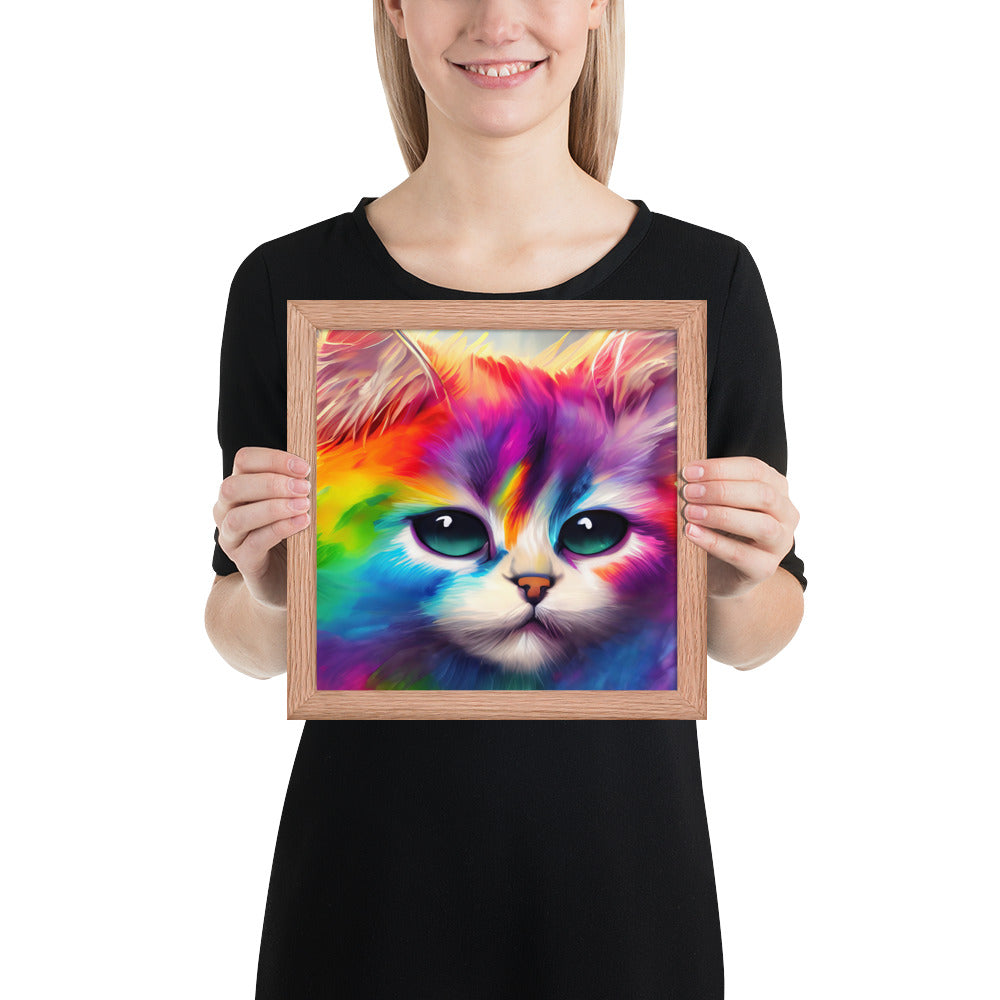cat, feline, cats, pets, rainbow, colors, colorful, vibrant,