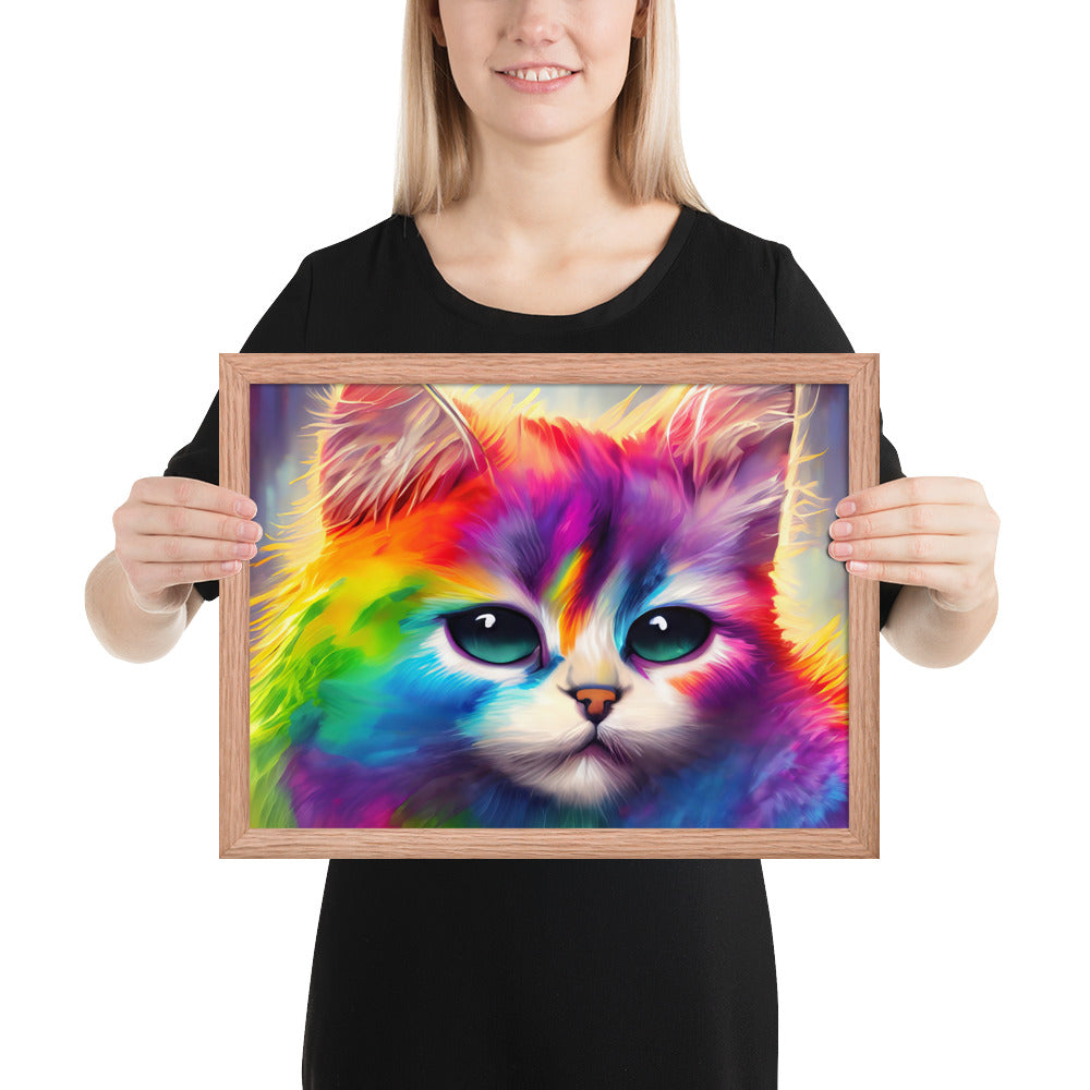 cat, feline, cats, pets, rainbow, colors, colorful, vibrant,