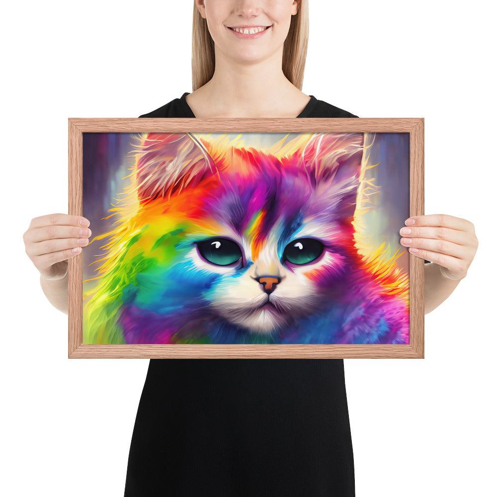 cat, feline, cats, pets, rainbow, colors, colorful, vibrant,