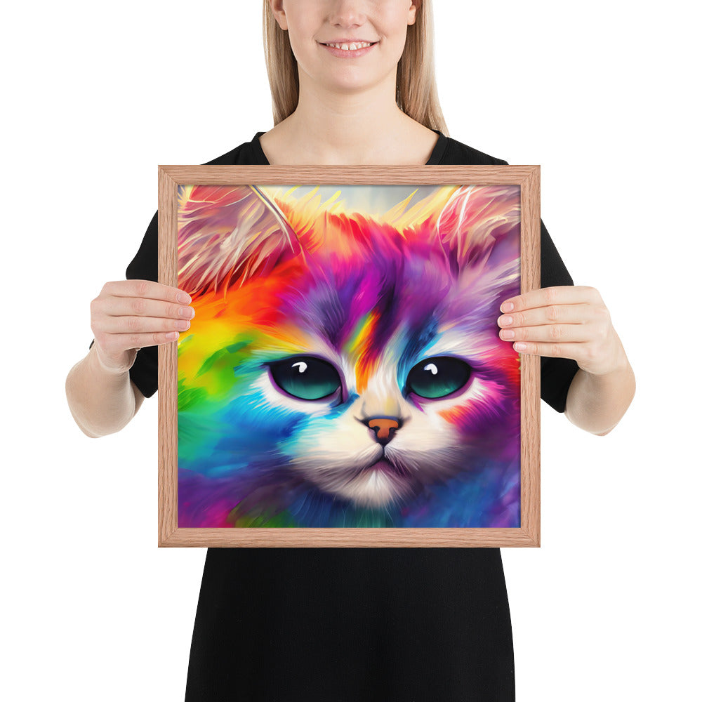 cat, feline, cats, pets, rainbow, colors, colorful, vibrant,