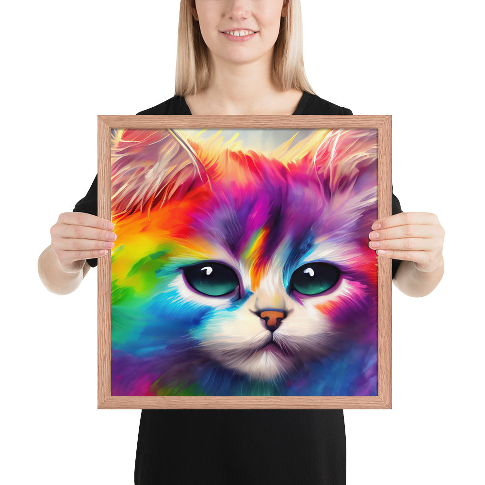cat, feline, cats, pets, rainbow, colors, colorful, vibrant,