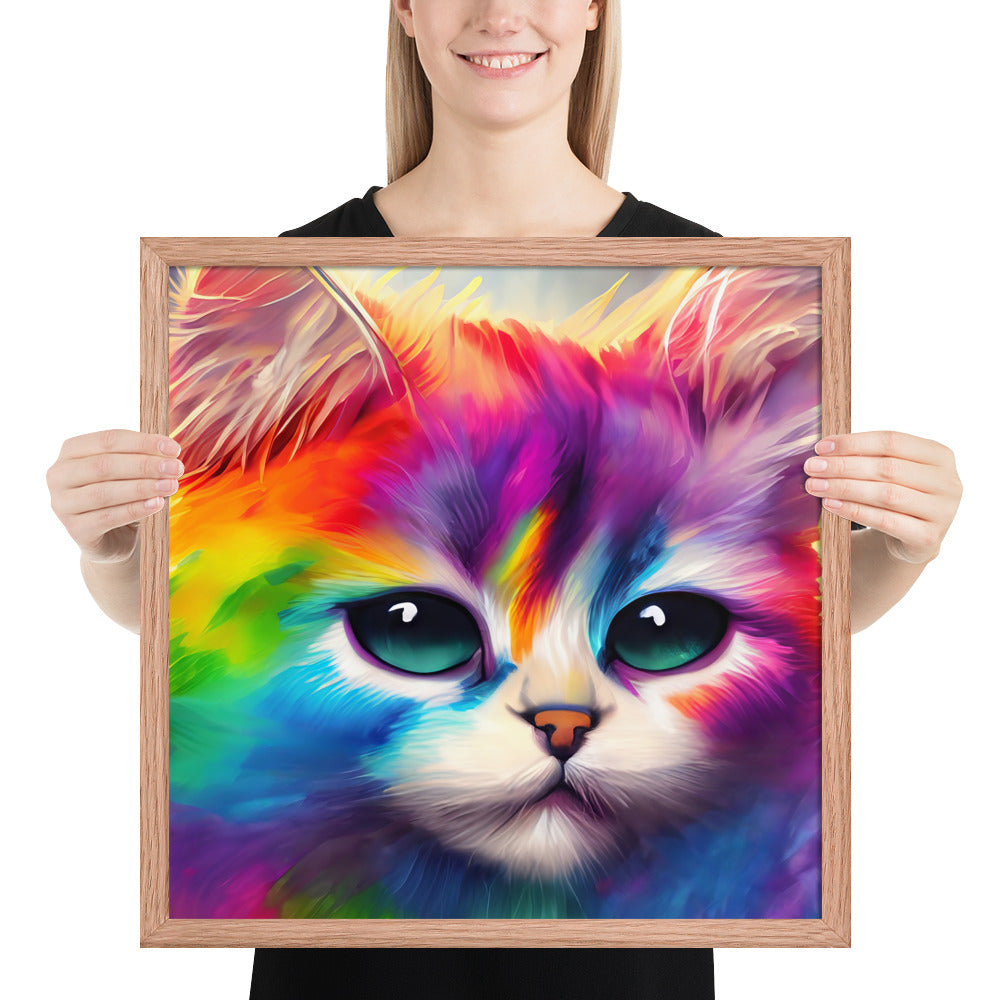 cat, feline, cats, pets, rainbow, colors, colorful, vibrant,