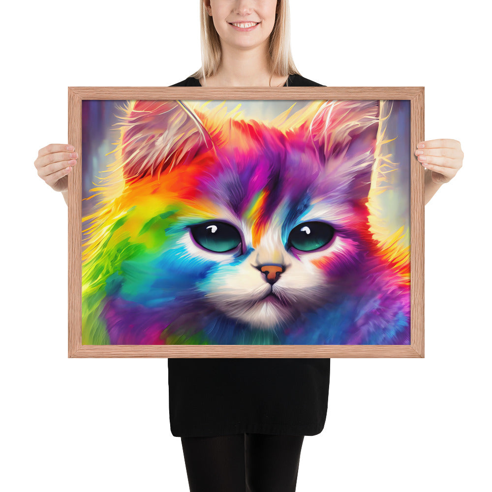 cat, feline, cats, pets, rainbow, colors, colorful, vibrant,