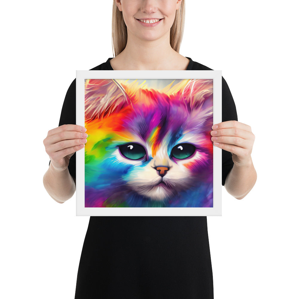 cat, feline, cats, pets, rainbow, colors, colorful, vibrant,