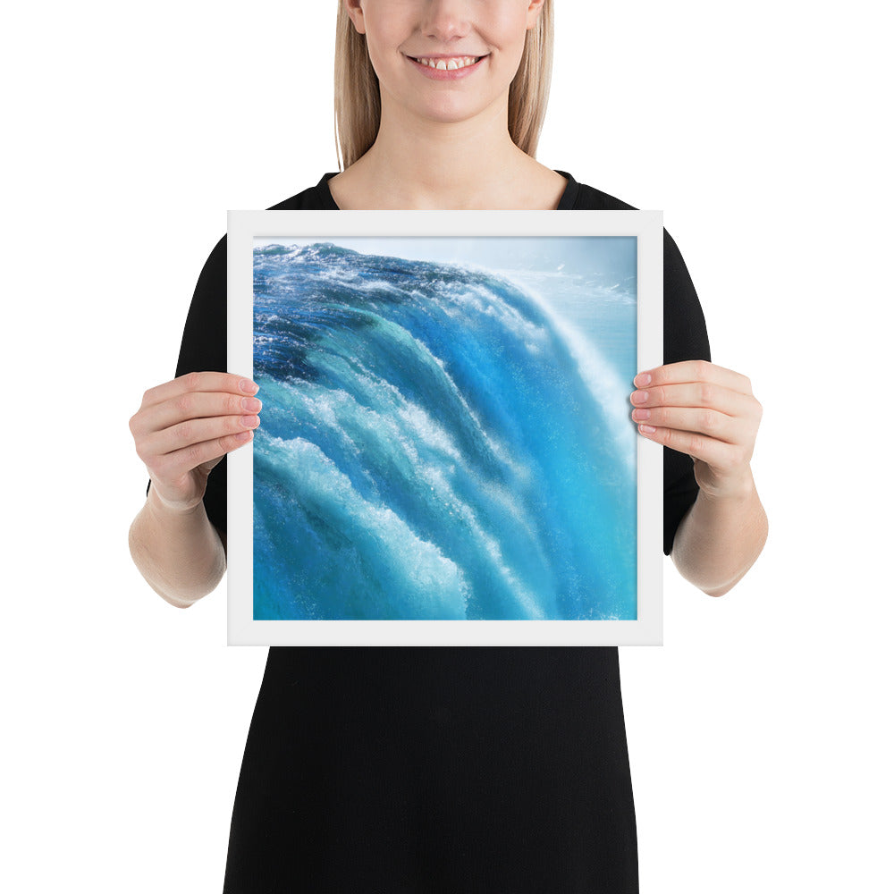 Niagara Falls Framed Photo Print - Vibrant Blue Shades, Sharp Detail - Perfect Gift For Nature & Travel Lovers, Stylish Home Décor, Wall Art