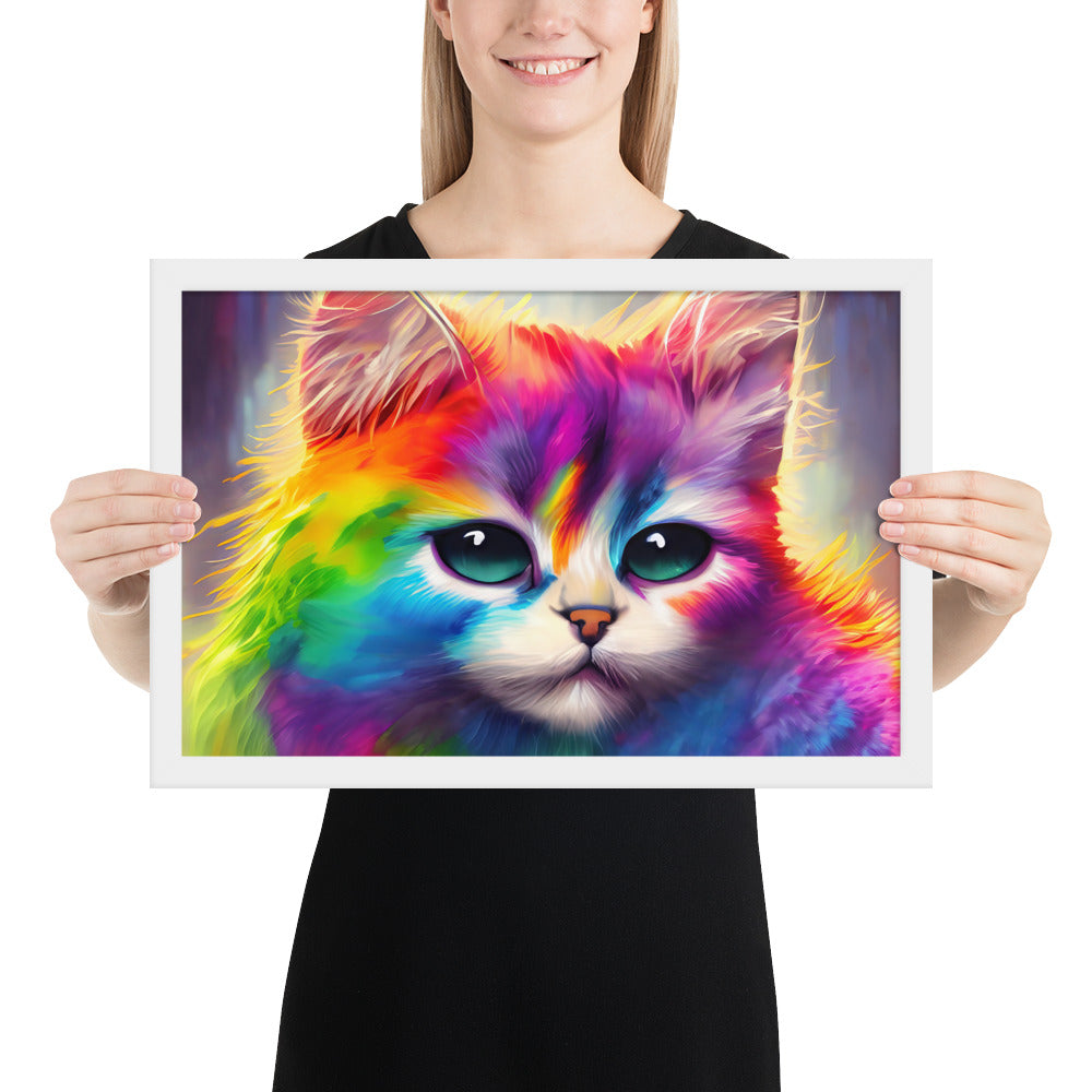 cat, feline, cats, pets, rainbow, colors, colorful, vibrant,