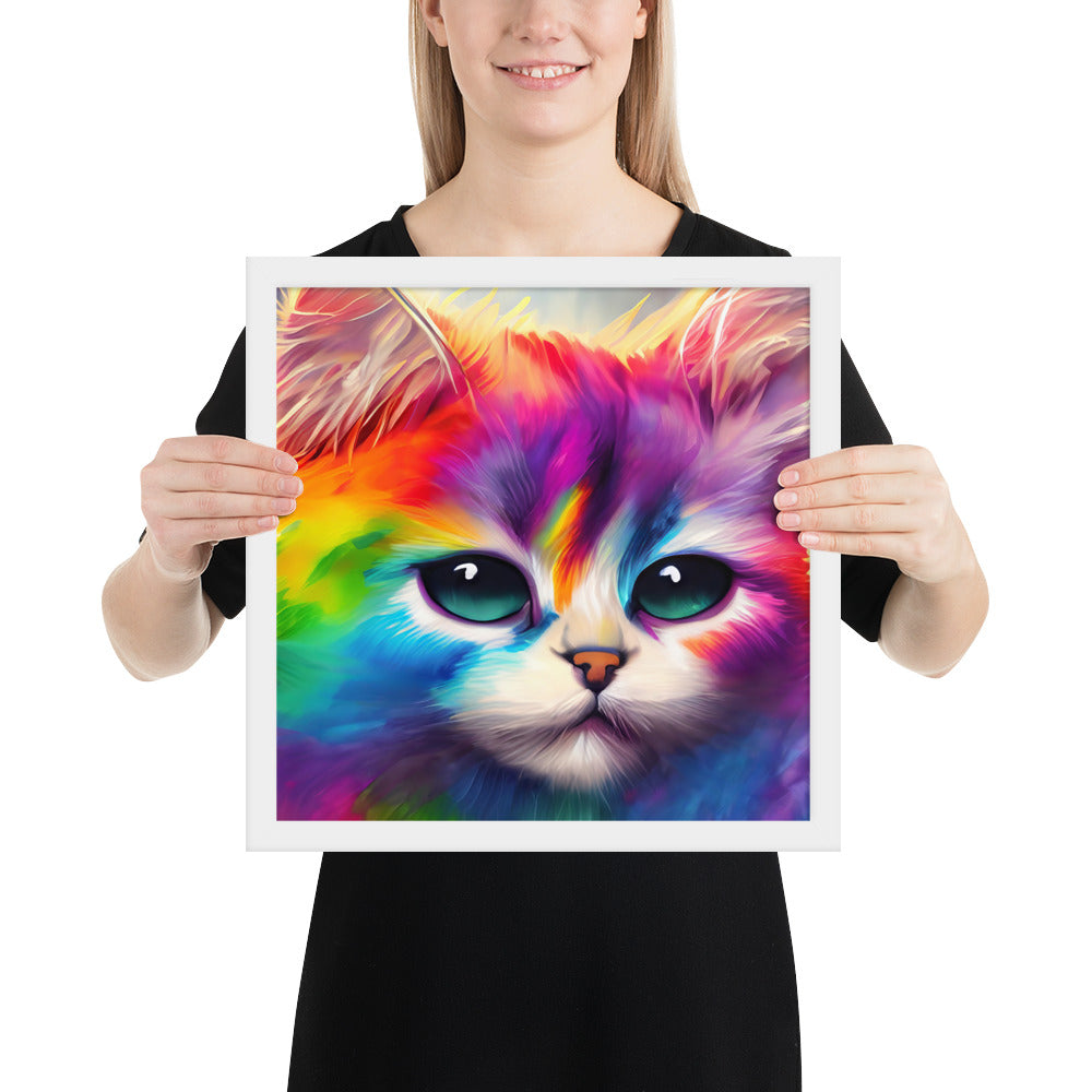 cat, feline, cats, pets, rainbow, colors, colorful, vibrant,