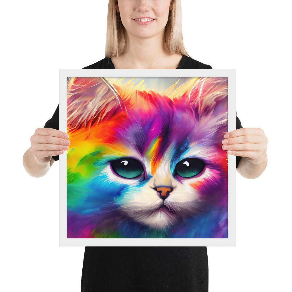 cat, feline, cats, pets, rainbow, colors, colorful, vibrant,