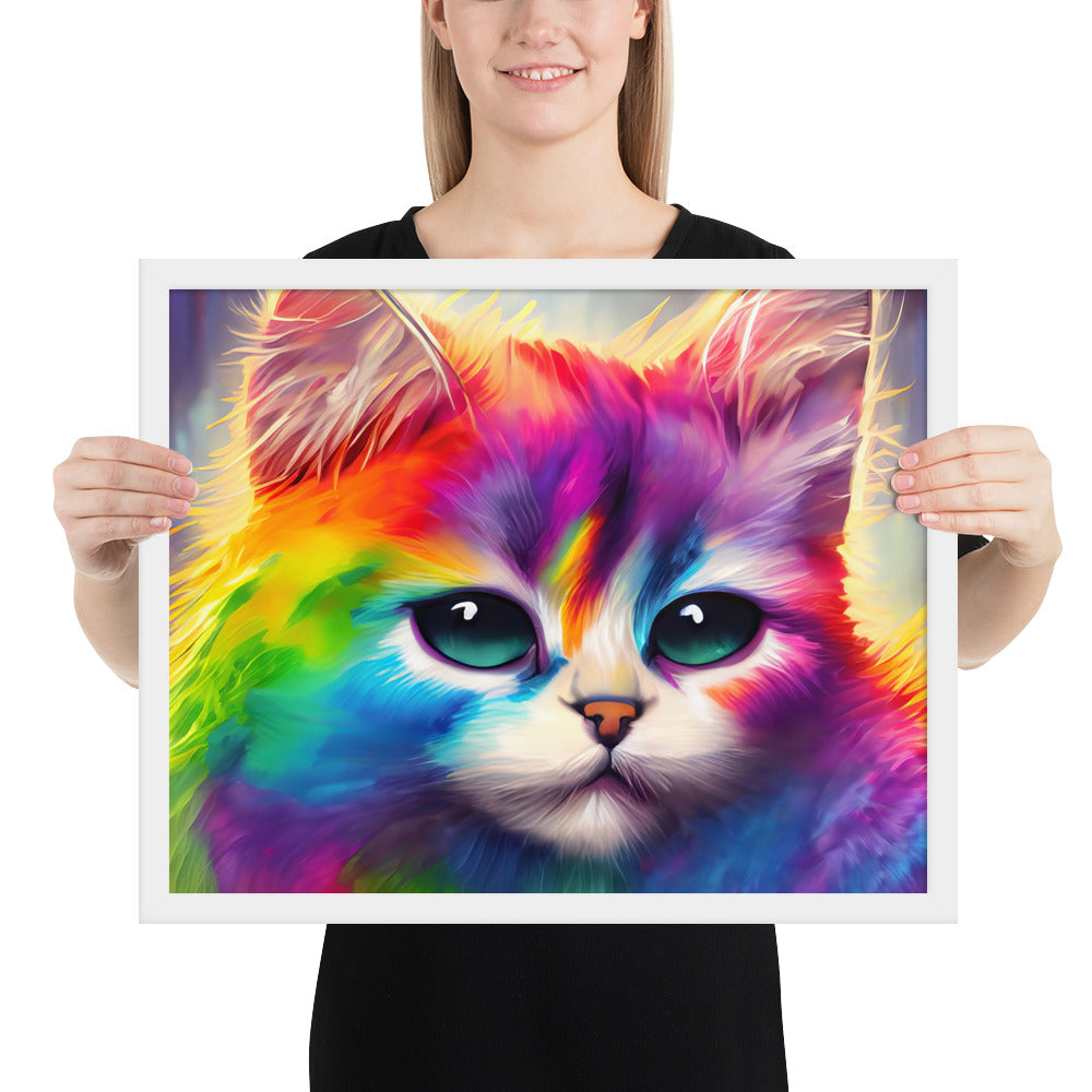 cat, feline, cats, pets, rainbow, colors, colorful, vibrant,