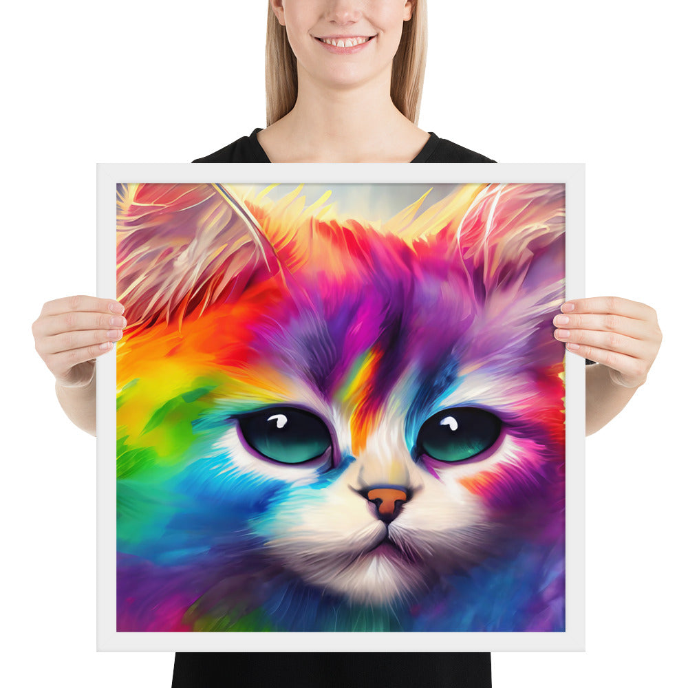 cat, feline, cats, pets, rainbow, colors, colorful, vibrant,