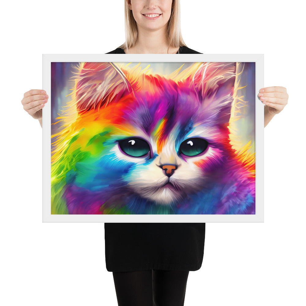cat, feline, cats, pets, rainbow, colors, colorful, vibrant,