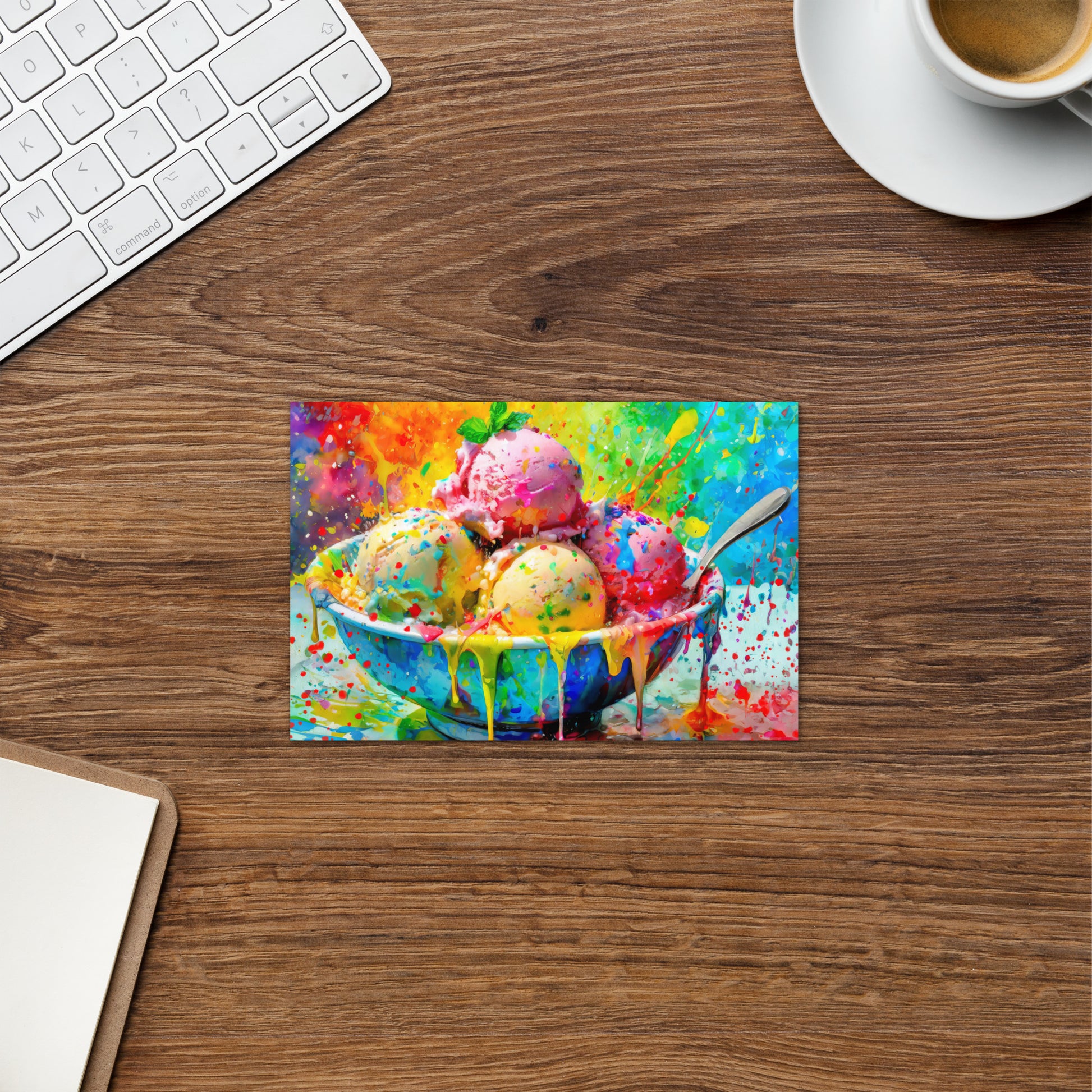 ice cream, desert, sweets, treats, colors, colorful, art