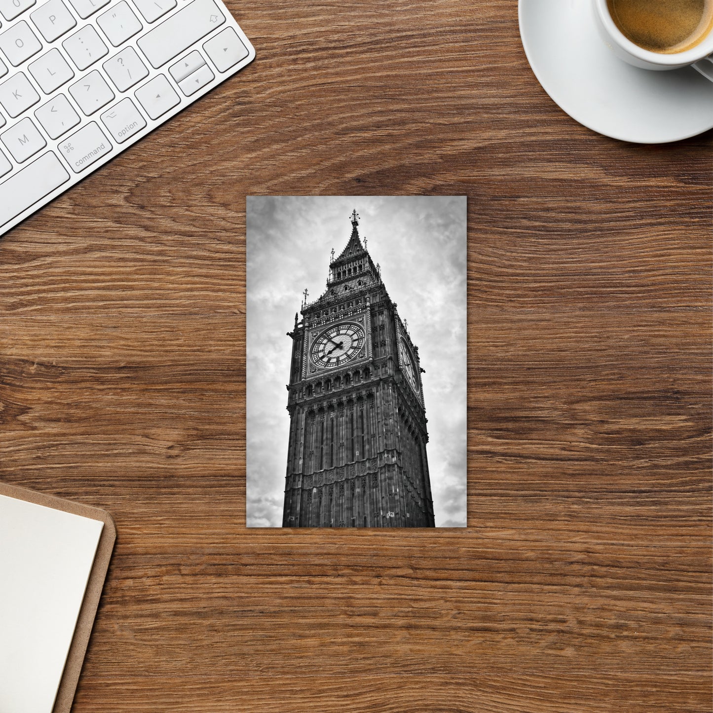 Elegant Big Ben Greeting Card - Perfect For Home And Office Décor, Gift For Travelers And Friends - Stunning Black And White Photography