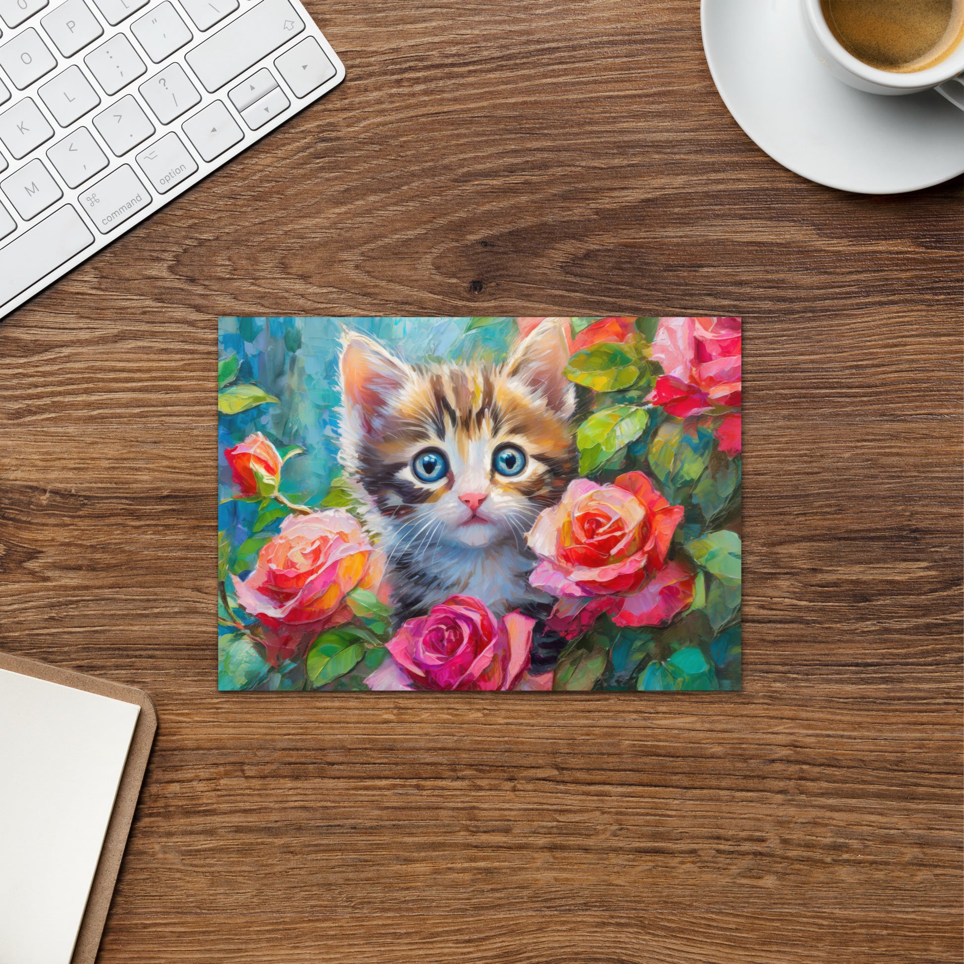 kitten, cat, cats, roses, rose, rose bush, flowers, flower, pets, nature, cute, art,