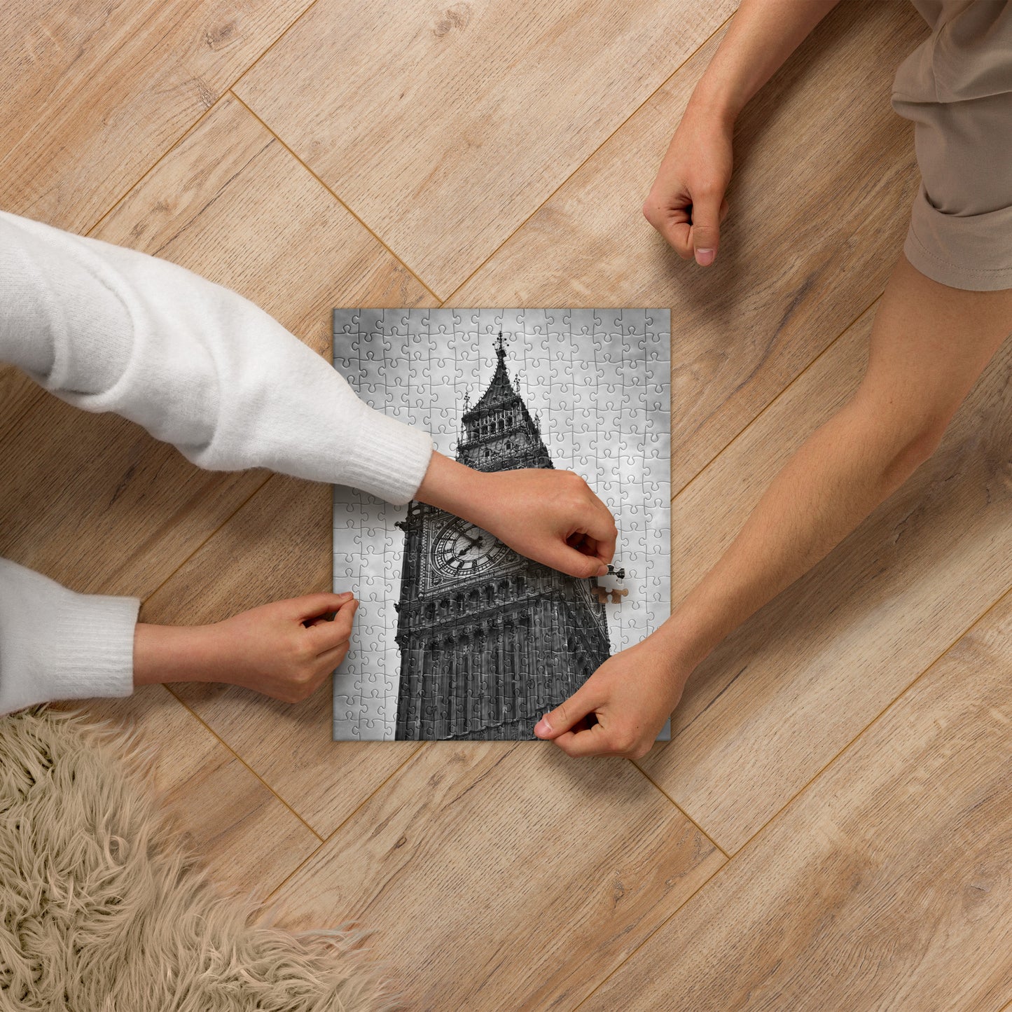Big Ben London Jigsaw Puzzle - Stylish Black & White Photography, Frameable Art, Elegant Home Décor, Perfect Gift For Travelers And Families