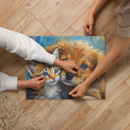 kitten, puppy, dogs, cats, pals, friends, pets, cute,