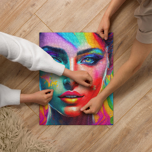 Chroma The Goddess Of Color Jigsaw Puzzle - Vibrant, Stylish & Colorful Art - Frameable Wall Decor - Fun Family Activity - Great Gift Idea