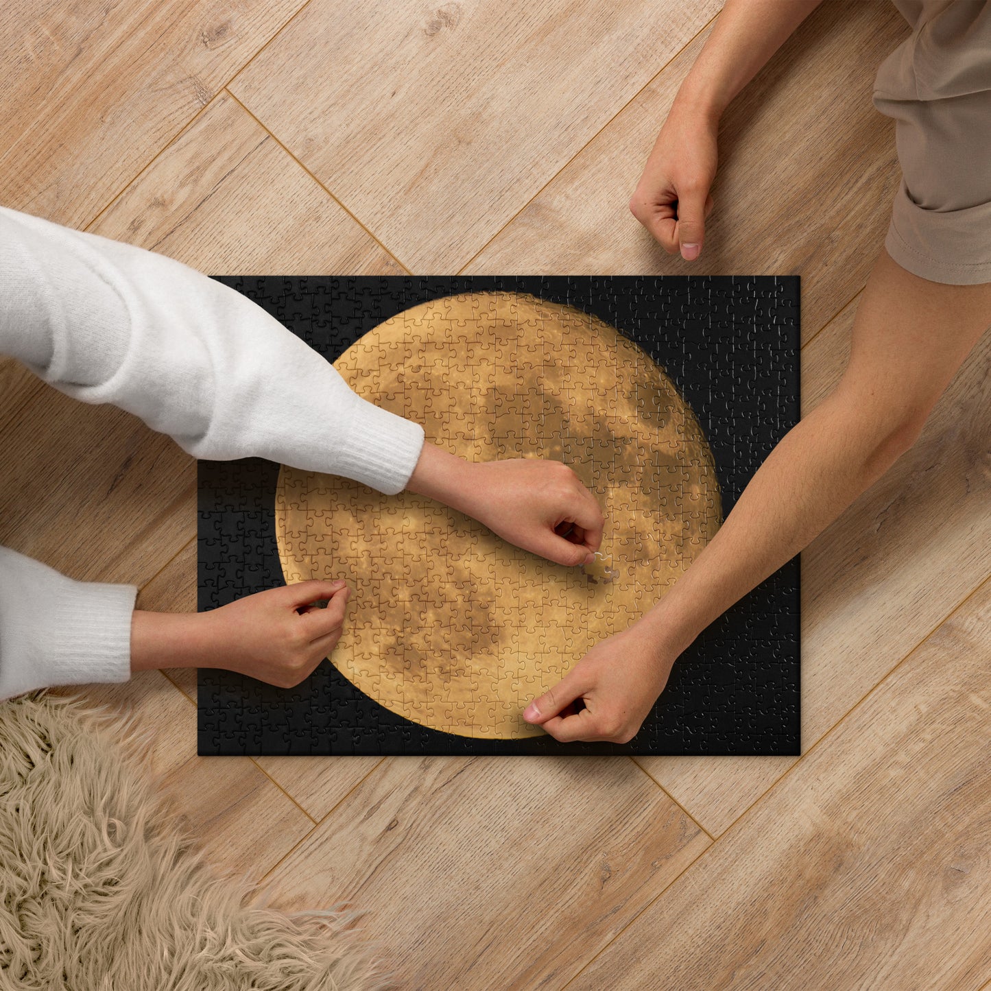 Premium Jigsaw Puzzle With Stunning Autumn Moon Fine Art Print – Perfect For Frameable Home Décor - Thoughtful Seasonal Gift & Fun Activity