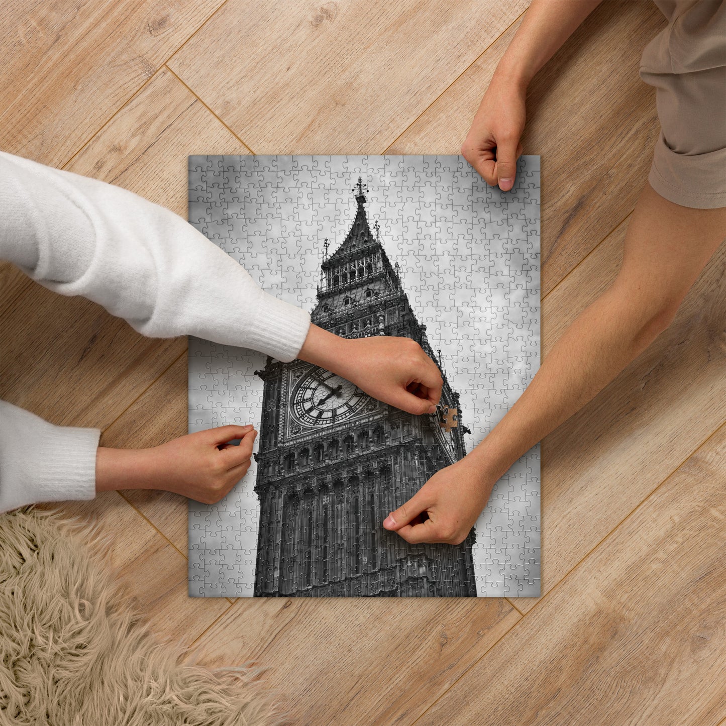 Big Ben London Jigsaw Puzzle - Stylish Black & White Photography, Frameable Art, Elegant Home Décor, Perfect Gift For Travelers And Families