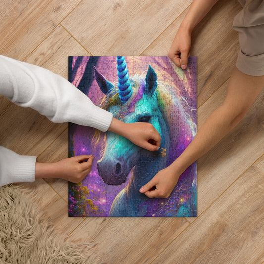 Magical Unicorn In Enchanted Forest Jigsaw Puzzle - Vibrant Oil Painting, Perfect Gift For Kids, Families, Fantasy Art Lovers & Home Décor