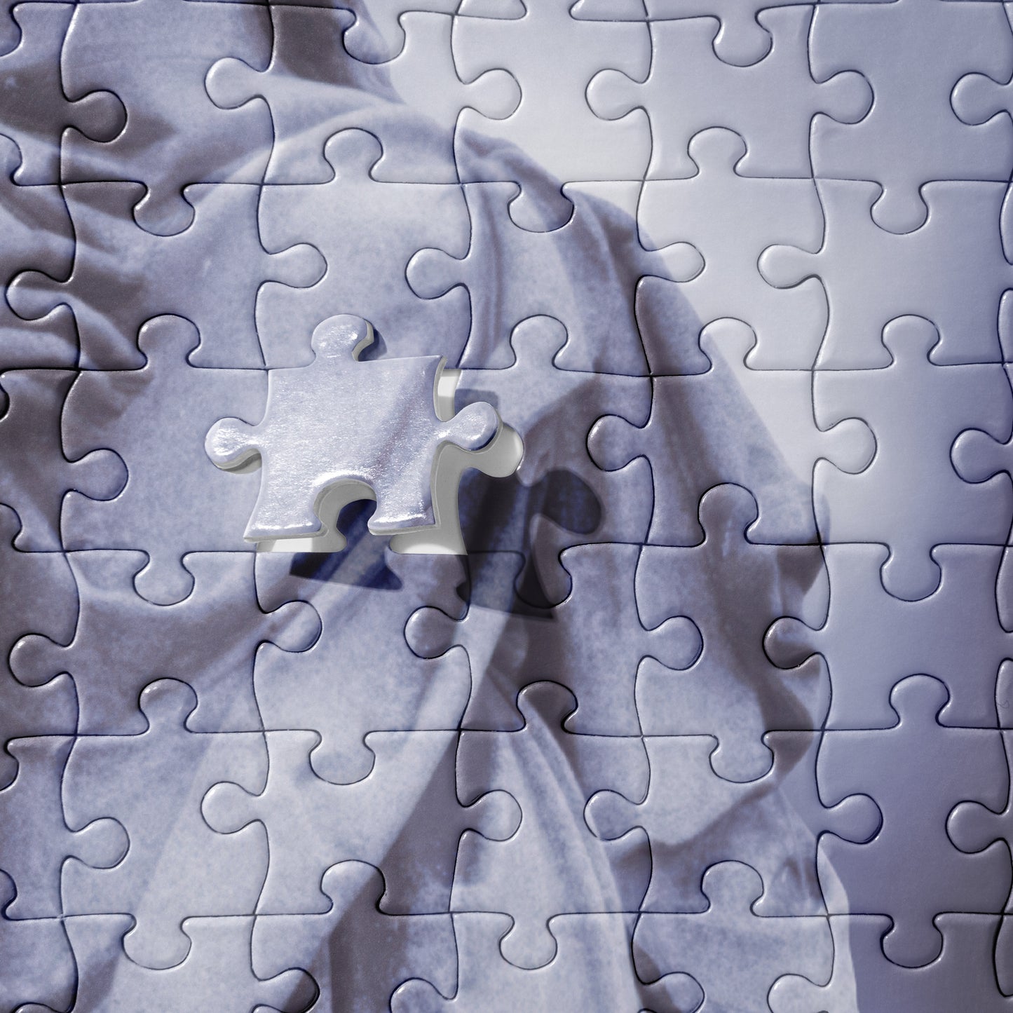 Fine Art Jigsaw Puzzle – Beautiful Statue Of A Woman With Stormy Blue Sky Background – A Unique Gift For Contemporary And Fine Art Photography Lovers