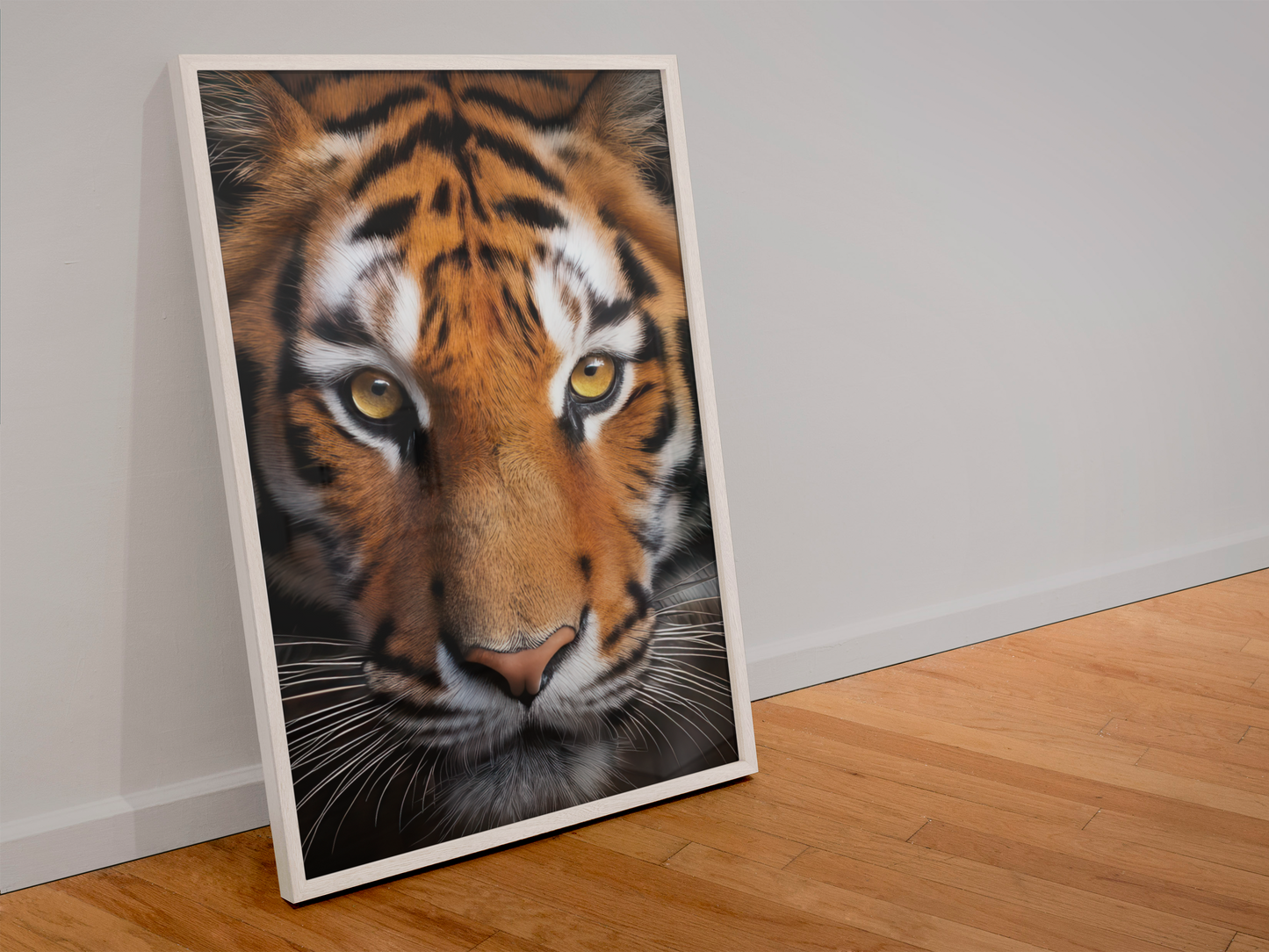 Majestic Royal Bengal Tiger Portrait - Digital Art Print - Fierce & Elegant Wildlife Decor - Nature Lover Wall Art - Animal Aesthetic