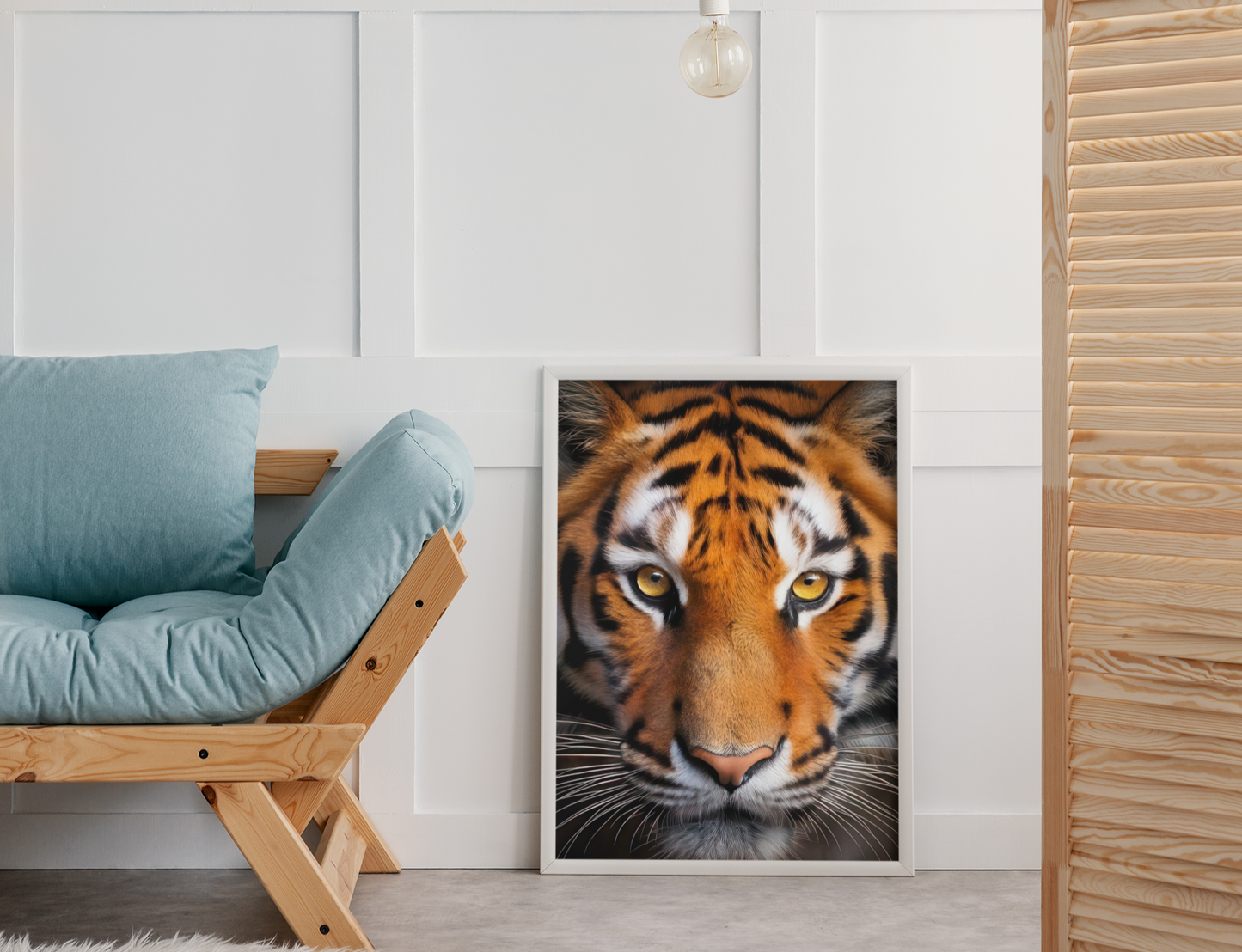Majestic Royal Bengal Tiger Portrait - Digital Art Print - Fierce & Elegant Wildlife Decor - Nature Lover Wall Art - Animal Aesthetic