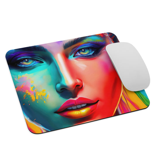 Chroma The Goddess Of Color - Mouse Pad - Vibrant, Stylish And Colorful Tech Art - Perfect Desk Decor For Home & Office - Great Gift Idea